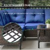 Belord 5PCS Outdoor Sectional Patio Furniture Set with Swivel Chairs, All Weather Wicker L Shape Outdoor Sectional Sofa Outdoor Conversation Set - 4 of 4