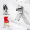 Sumerain Wall Mount Bathroom Sink Faucet with Swiveling Waterfall Brass Spout, Brushed Nickel - 2 of 4