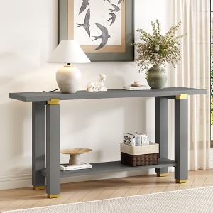 NicBex Modern Minimalist Console Table with Storage & Metal Accents,Entryway Table Foyer Tables for Hallway,Living Room,Corridor - 1 of 4