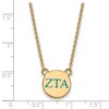 Black Bow Jewelry 14k Yellow Gold Plated Sterling Silver Zeta Tau Alpha Greek Life Necklace 18 Inch - 2 of 4
