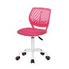 and White Adjustable Height Swivel Rolling Office Chair - 4 of 4