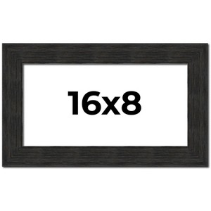 PosterPalooza | Panoramic Contemporary Black Picture Frame - UV Acrylic, Foam Board Backing, Hanging Hardware - 1 of 4