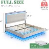 AMERLIFE Farmhouse Floating Bed Frame with Recline Headboard - 2 of 3