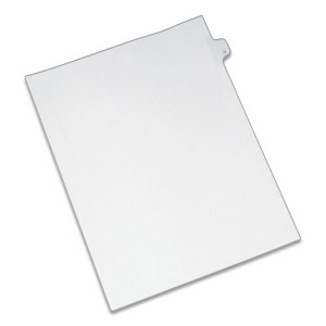 Avery Preprinted Legal Exhibit Side Tab Index Dividers, Allstate Style, 26-Tab, D, 11 x 8.5, White, 25/Pack - 1 of 4