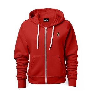Dalix Lightning Bolt Glow in the Dark Embroidered Zip Hoodie Fleece Long Sleeve Pocket Warm Soft Mens - 1 of 4