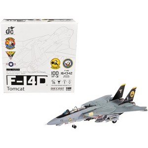 Grumman F-14D Tomcat Fighter Aircraft "USS Theodore Roosevelt, The Last Flight" (2006) US Navy 1/144 Diecast Model by JC Wings - 1 of 4