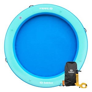 SOLSTICE Circular Inflatable Mesh Dock Platform for Lake, Boat, Pool, Ocean, for Adults, Kids, and Pet Dogs Up to 6 People, Water Mat Swim Raft, 8' - 1 of 4