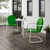 Griffith 3pc Outdoor Bistro Set with Table & 2 Chairs - Green - Crosley - 3 of 4