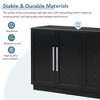 Gulches Sideboard Buffet Cabinet with Adjustable Shelves Silver Handles Black for Kitchen Dining Room Living Room - 4 of 4