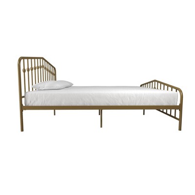 Bushwick Gold King Metal Platform Bed with Headboard