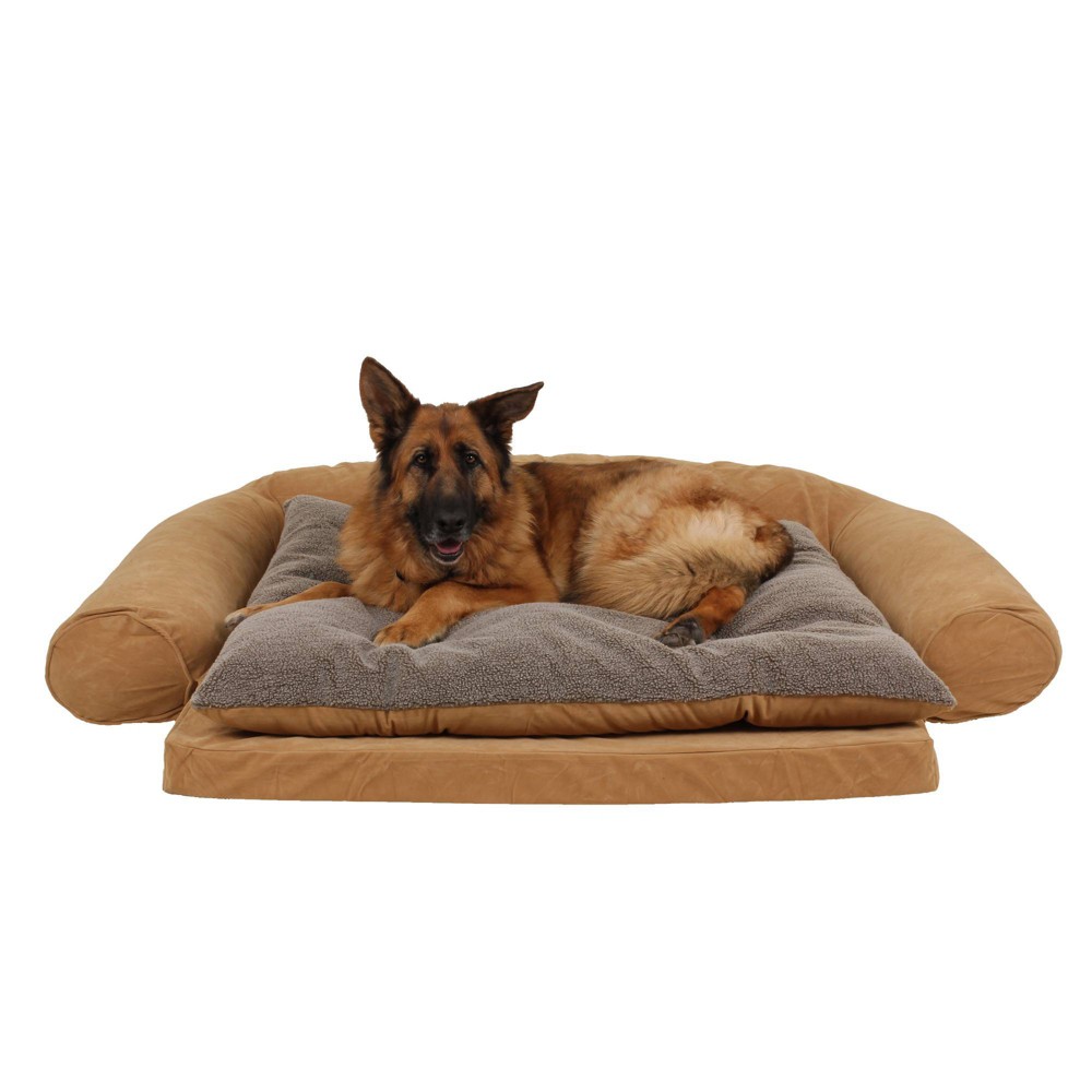 Photos - Bed & Furniture Carolina Pet Company Ortho Sleeper Comfort Couch Dog Bed - L - Caramel 