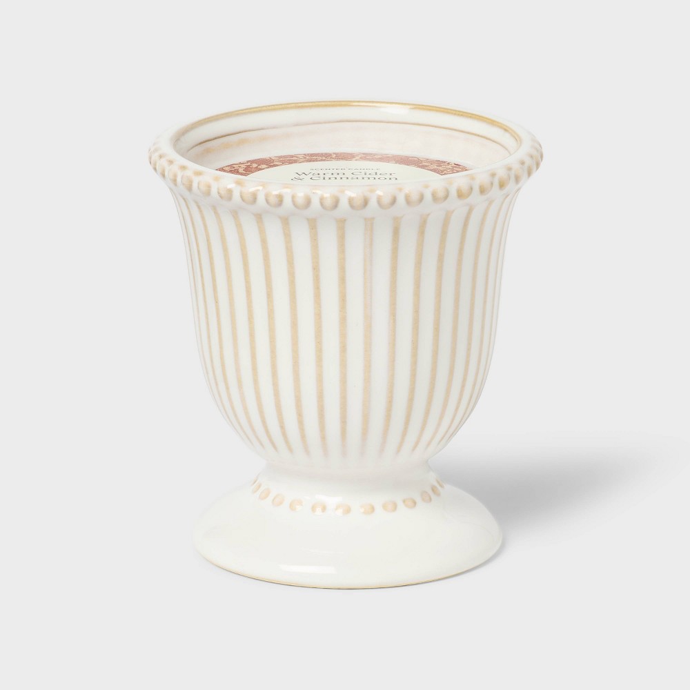 Fall Ceramic Beaded Candle Warm Cider & Cinnamon - Threshold™: Fall