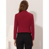 INSPIRE CHIC Women's Collarless Work Office Long Sleeve Cropped Blazers - 4 of 4