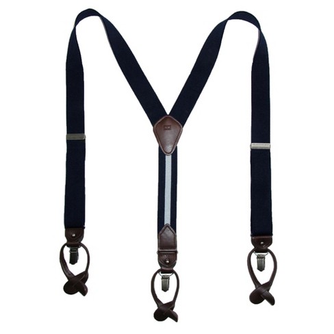 Tommy Hilfiger Men's Elastic Convertible Button & Clip End Suspenders ...