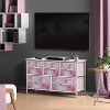 Sorbus 5 Drawers Dresser- Storage Unit with Steel Frame, Wood Top, Fabric Bins - for Bedroom, Closet, Office and more - 2 of 4
