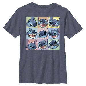 Boy's Lilo & Stitch Facial Expressions of Stitch T-Shirt - 1 of 3