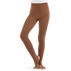 Capezio Ultra Soft Self Knit Waistband Stirrup Tight - Girls & Toddler - 1 of 4