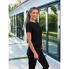 Women's Summer Tops 2025 Short Sleeve T-Shirts Basic Casual Round Neck Blouse Lightweight Breathable Beach Vacation Shirts - 3 of 4