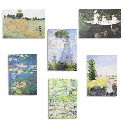 36-Count Assorted Box All Occasion Greeting Cards with Envelopes, Notecards, Artistic Design Inspired by Monet Painting, 5 x 3.5 in