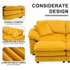 84.6" Convertible Corduroy 2-Seater Sectional Sofa with 2 Ottomans & Pillows - 4 of 4