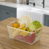 Basicwise Multipurpose Metal Mesh Basket with Wooden Handle Storage Organizers for Kitchen, Bathroom, Cabinet, and Closet - 3 of 4
