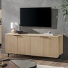 NicBex Retro Buffet Cabinet with Storage Modern Fluted-Door Minimalist Storage Sideboard Cabinet with Sliver Handles for Living Room - 3 of 4