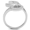 Slickblue Classic Men's Stainless Steel Band with Polished Finish and Clear CZ, Size 9-13 - 3 of 4