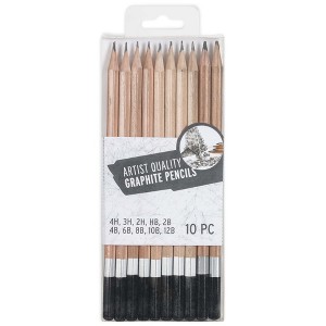 Brea Reese Graphite Pencils - 10pc Set, Shading, Detailing, Drawing & Writing - 1 of 4