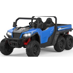 24V 4WD Electric Dump Truck with Remote Control, 2 Seater Kids Ride On Car, Music Player & LED Lights, Birthday Gift for Ages 3+ - 1 of 1