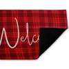 Stupell Industries Red Tartan Greeting Printed Outdoor Door Mat, design by Jean Kelly, 18"x30" - 2 of 4