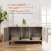 Double Room Large Cat Cabinet, Litter Box Furniture Hidden with Scratch Pad - 4 of 4