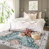Persian Distressed Floral Washable Rug with TPR Backing, Plush 350GSM Chenille,Throw Rugs, Non-Slip Indoor Carpet for Entryway, Bedroom, Kitchen - 2 of 4