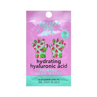 Holler and Glow Ultra Hydrating Slugging Hand Mask - Watermelon Hi - 0.61 fl oz_1