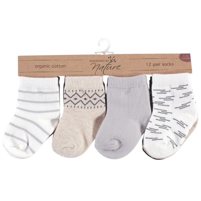 Touched by Nature Baby Unisex Organic Cotton Socks, Modern Neutral, 3 of 4