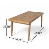 Christopher Knight Home Zeke Rustic Acacia Wood Outdoor Dining Table with Slatted Top - 3 of 4