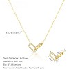 "Freekiss Gold Pendant Necklace for Women - Dainty 14K Gold Plated Paperclip Choker, Minimalist Open Oval Diamond Necklace, Cute Jewelry Gift" - 4 of 4