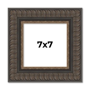 PosterPalooza | Square Museum Brown Picture Frame - UV Acrylic, Foam Board Backing, Hanging Hardware - 1 of 4