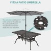 59"x35" Outdoor Dining Table for 6, Cast Aluminum Patio Table with Umbrella Hole, Weather Resistant, for Garden, Backyard, Poolside, Vintage Bronze - 4 of 4