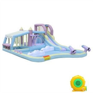 Karl Home Inflatable Bounce House With Water Slide,Cloud Spray Water and 750W Air Blower - 1 of 4