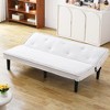 Lyngins 66" Corduroy Sofa Bed with Button-Back Details, Soft Skin-Friendly Fabric, Versatile Couches for Living Room, Various Home Styles - 3 of 4