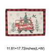Unique Bargains Christmas Place Mats Flax Red White Green Black 11.8"x17.7" 2 Pcs - 3 of 4