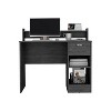 Vynxaria Computer Desk with Top Open Shelf, 1-Drawer and 2-Storage Shelves, Smokey Oak - 4 of 4