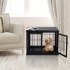 Dog Crate Furniture for Small Dogs,Indoor Decorative Dog Kennel with Lockable Doors,End Table Style Pet Cage with Double Entry – LAOTIES - 2 of 4