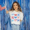 Simply Sage Market Women's Patriotic Coquette Bow Chart Short Sleeve Graphic Tee - 2 of 3