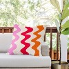 26"x26" Deny Designs Angela Minca Lines Outdoor Throw Pillow Orange/Red - 2 of 4
