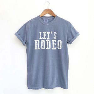 Simply Sage Market Women's Let's Rodeo Short Sleeve Garment Dyed Tee - 1 of 3