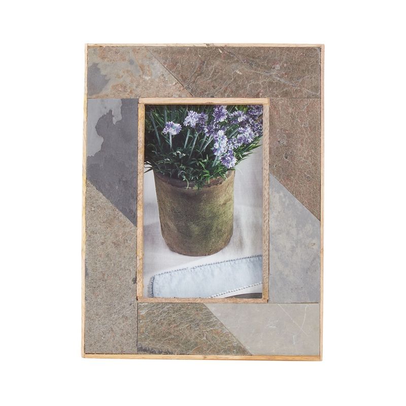 Saro Lifestyle Picture Frame With Distressed Slate Design, 1 of 5