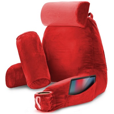 Nestl Memory Foam Reading Pillow, Reading & Bed Rest Pillow, Back Pillow with Pockets