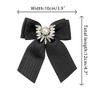 INSPIRE CHIC Women's Ribbon Rhinestone Pre-tied Bow Neck Tie Brooch Pins for Shirts - 2 of 4