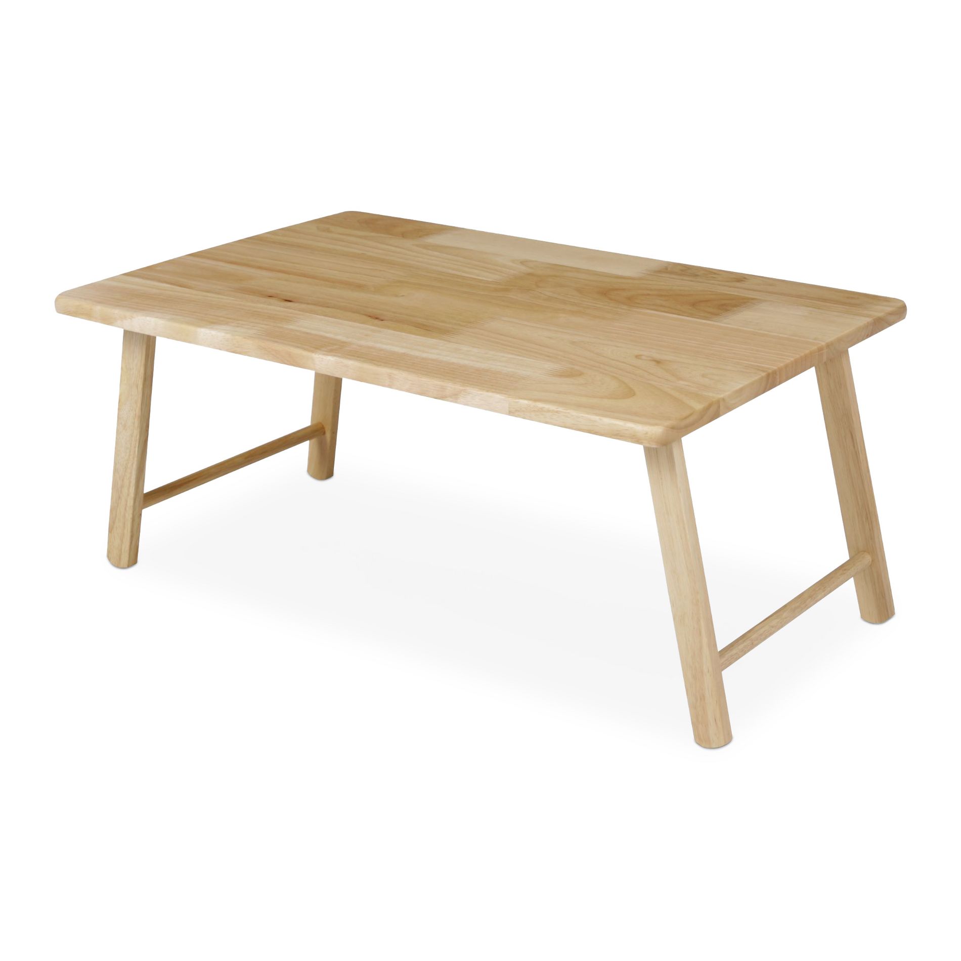 PJ Wood Folding Laptop Desk Tray,  Lightweight Portable Table for Bed or Couch Computer Work, Eating at Home, Small Spaces, 24 Inch, Natural